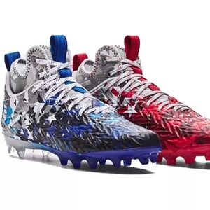 New men's 10 Under Armour Spotlight clone MC USA stars 3026335-100 cleats